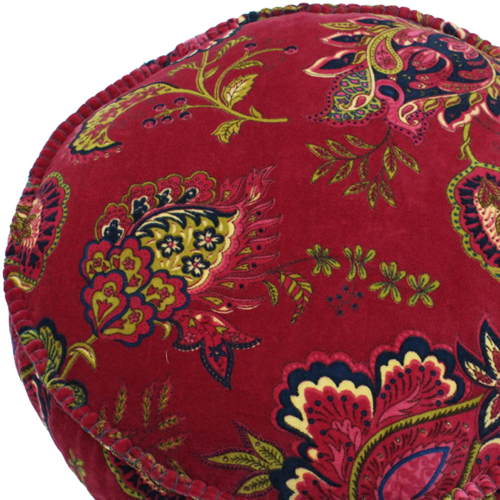 Paoletti Malisa Pomegranate Paisley Round Cushion Image 2