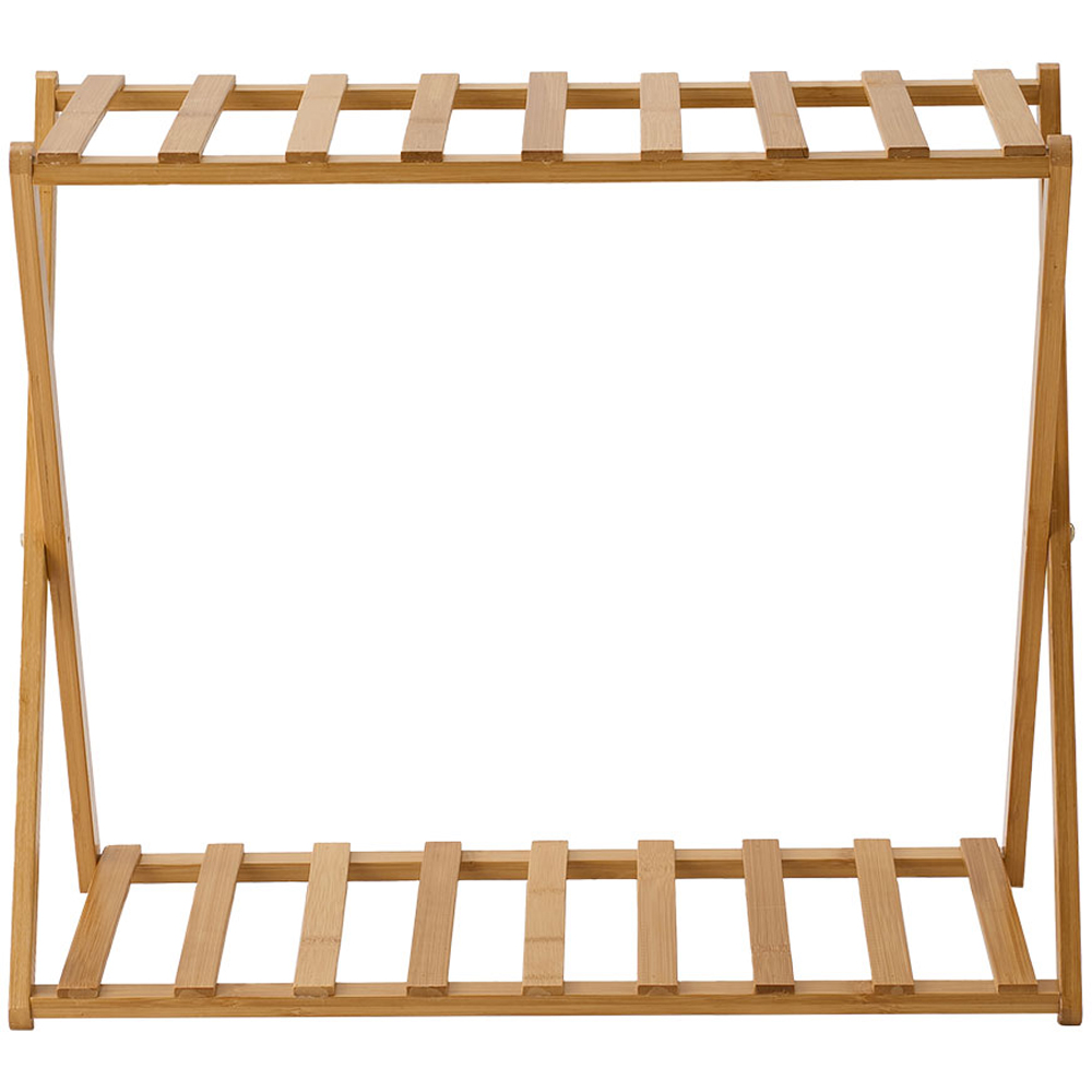 Living and Home 2 Shelf Bamboo Storage Shelf Image 6
