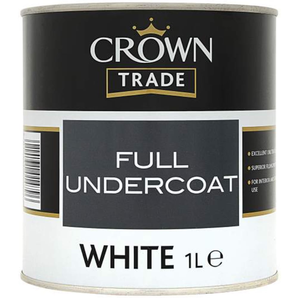 Crown Trade White Full Undercoat 1L Image