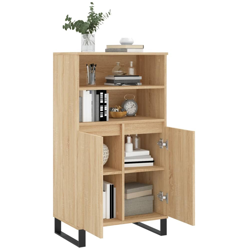 vidaXL 2 Door 2 Shelf Sonoma Oak Highboard Image 4