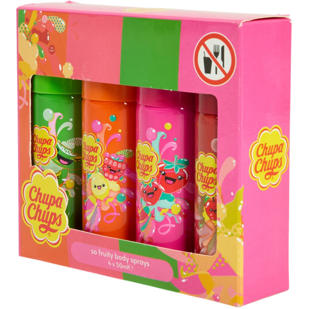 Pack of 4 Chupa Chups So Fruity Body Sprays Image 4