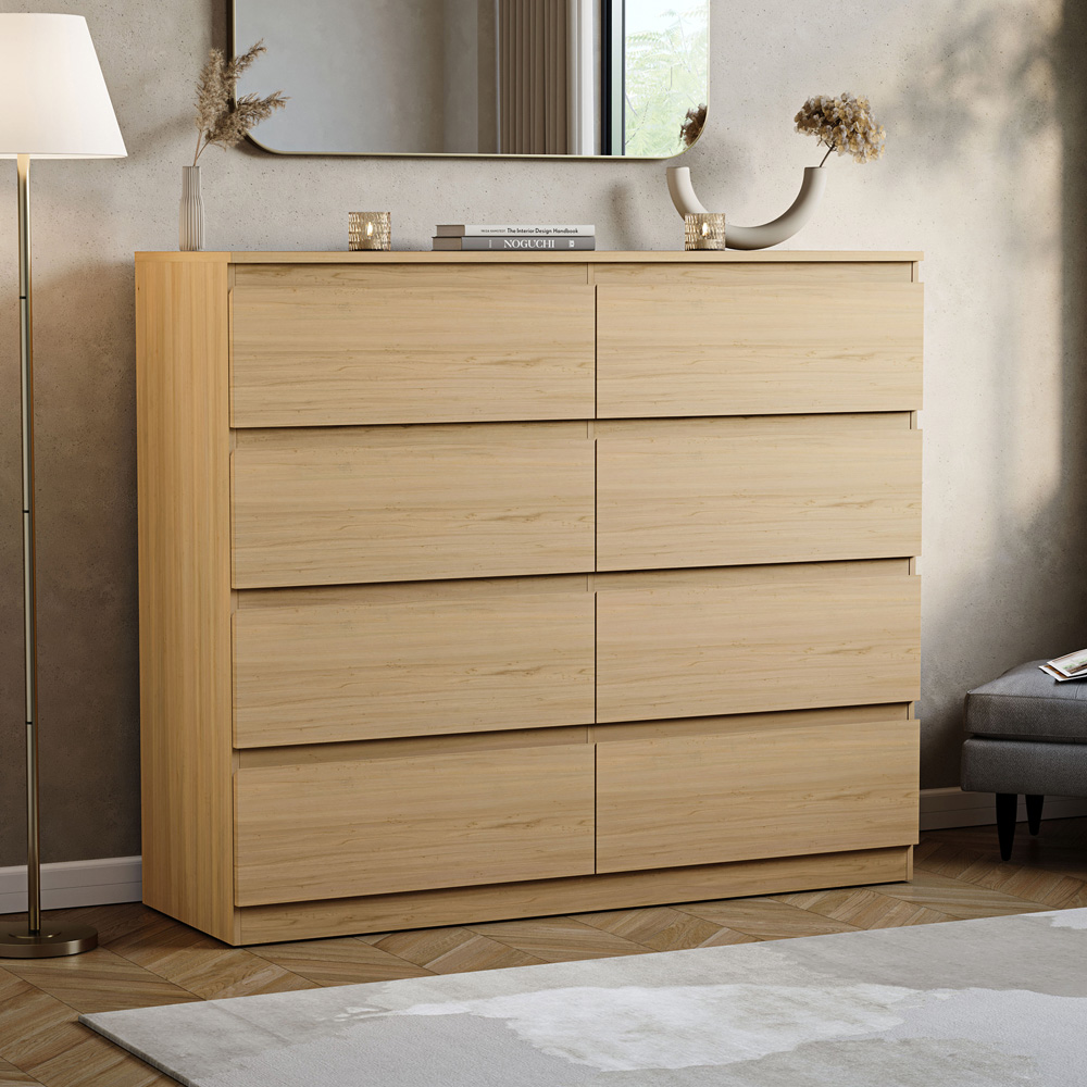 VIDA DESIGNS Denver 8 Drawer Pine Chest of Drawers Image 5