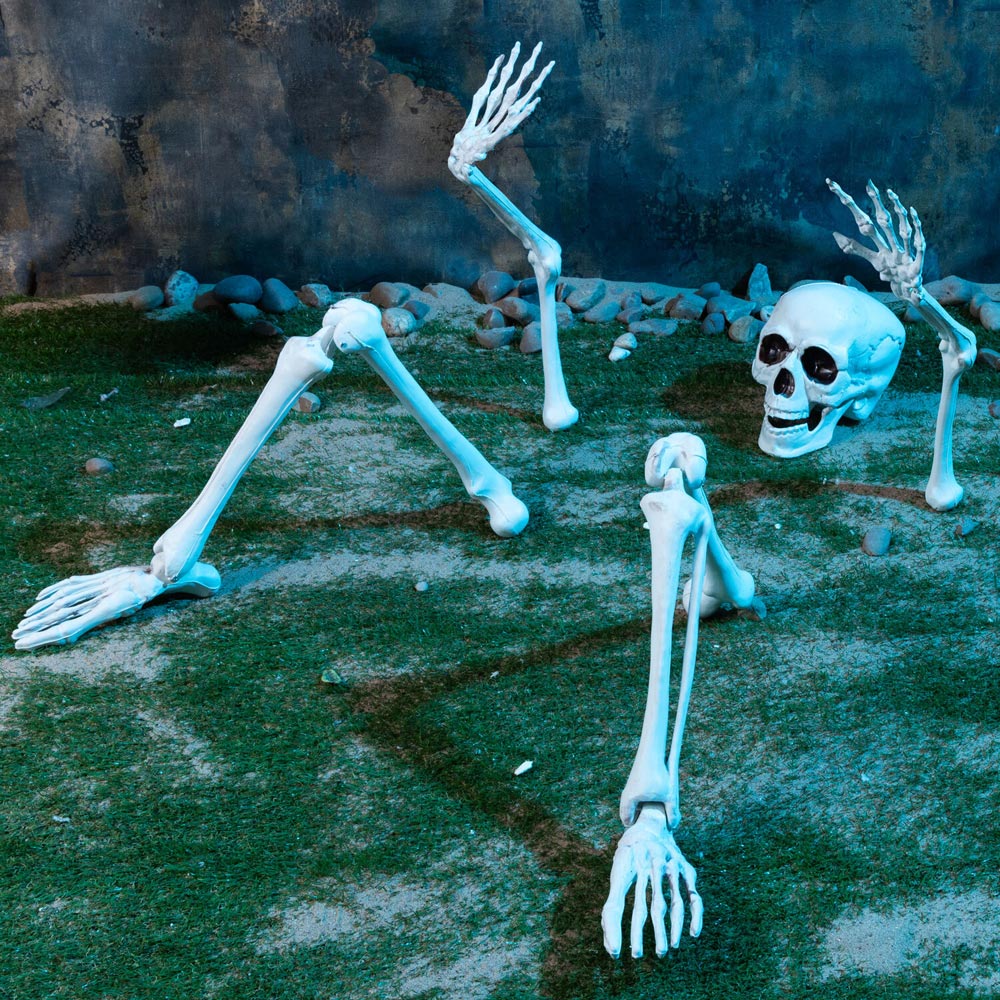 Life-Size Ground Breaking Skeleton White Image 2