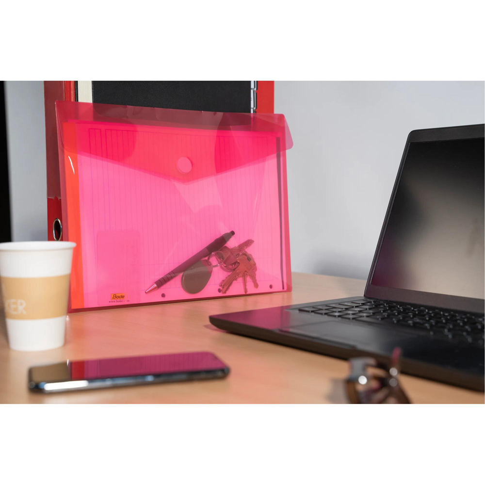 Exacompta A4 Multicolour PP Envelope Pocket 10 Pack Image 2