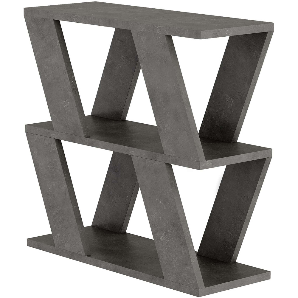 Decortie Lazena 2 Shelf Retro Grey Side Table Image 2