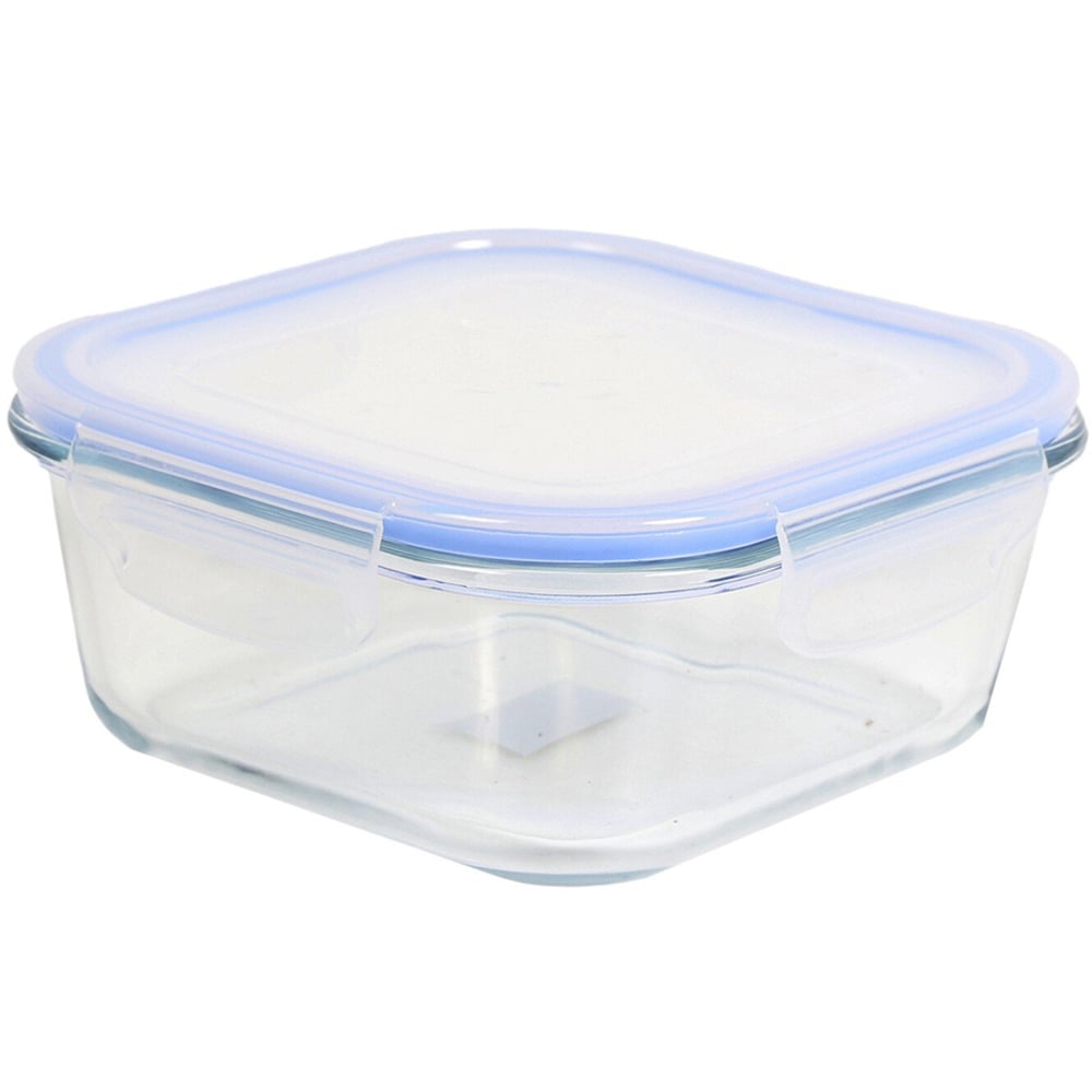 Set of 3 Square Glass Food Storage Containers Image 3