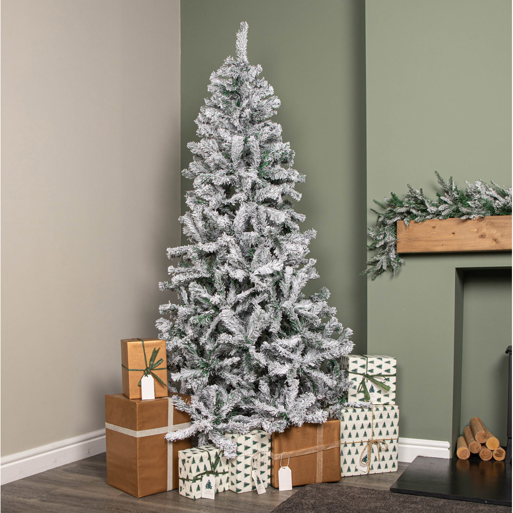 Samuel Alexander Snow Flocked Artificial Christmas Tree 7ft Image 6