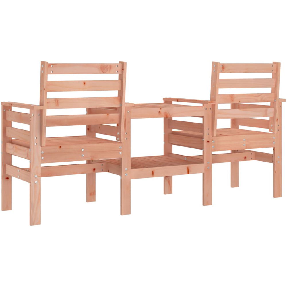 vidaXL 2 Seater Natural Solid Douglas Wood Slatted Garden Companion Seat Image 3