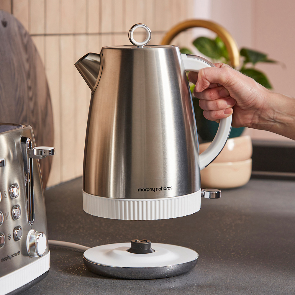 Morphy Richards Mexborough 102903 White Trim Stainless Steel 1.7L Kettle Image 8
