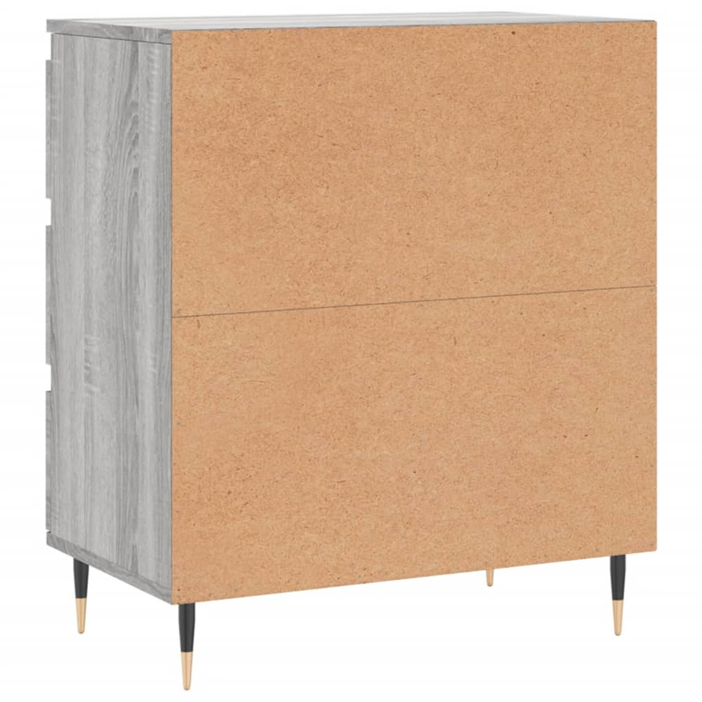 vidaXL 3 Door Grey Sonoma Wooden Sideboard Image 8