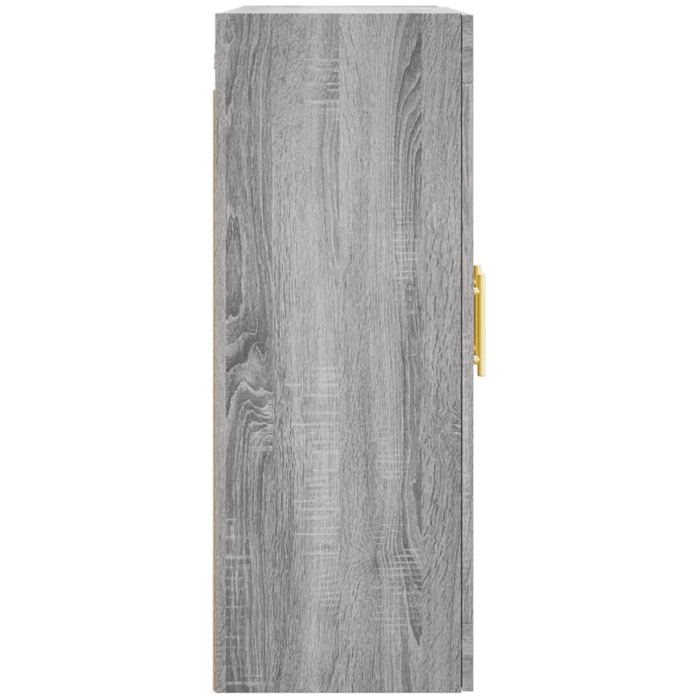 vidaXL 2 Glass Door Grey Sonoma Wall Mounted Cabinet Image 6
