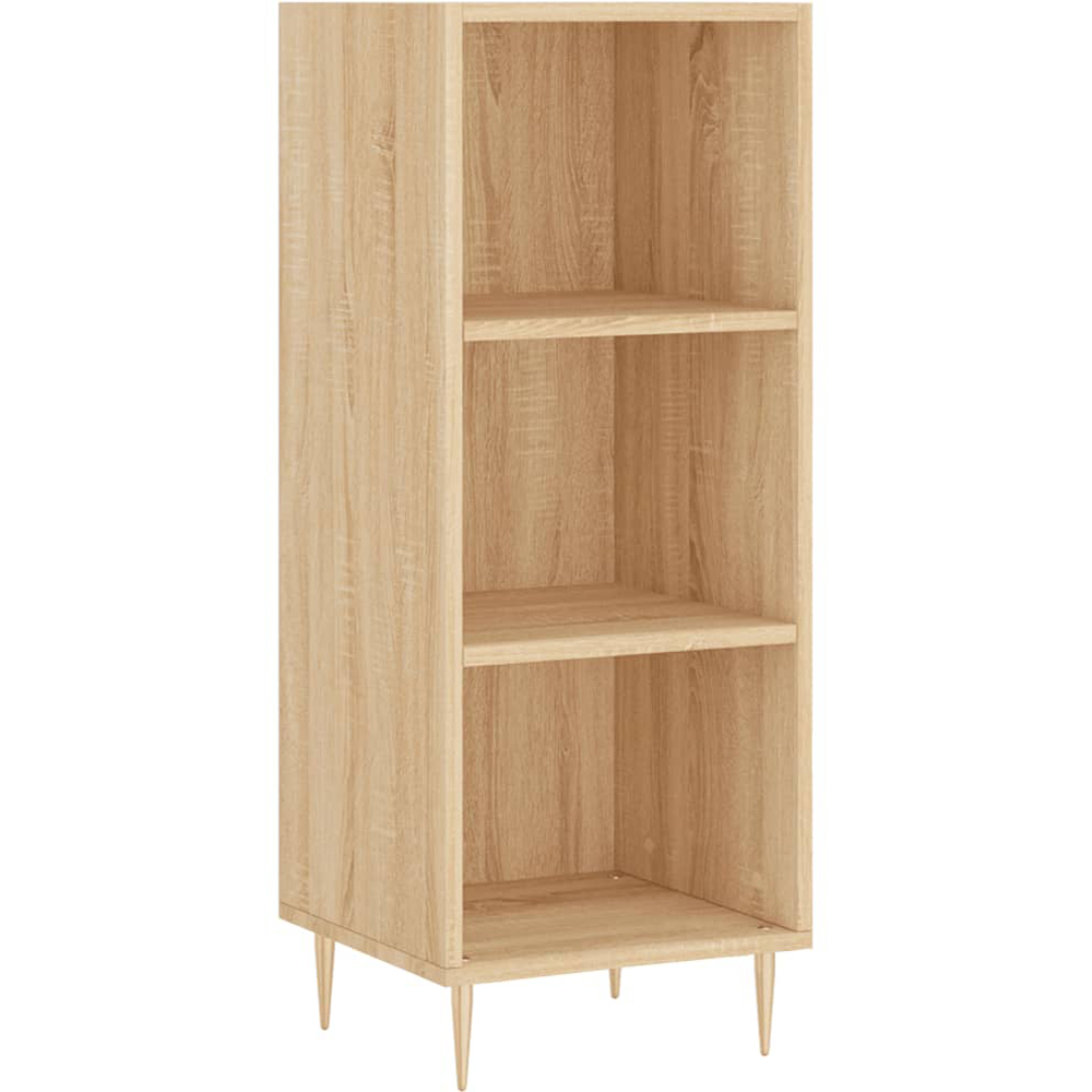 vidaXL 3 Shelf Sonoma Oak Narrow Sideboard Image 2