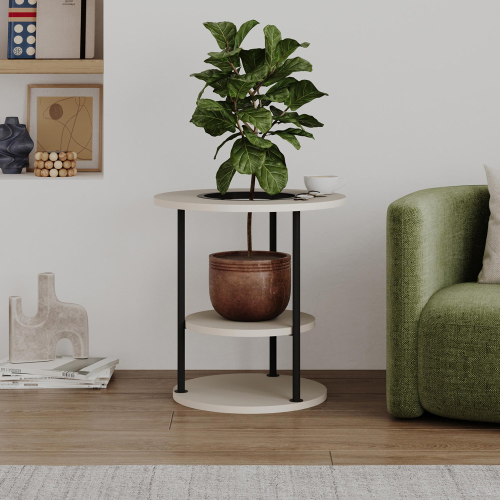 Decortie Grova 3-Tier Sandstone Side Table Image 6