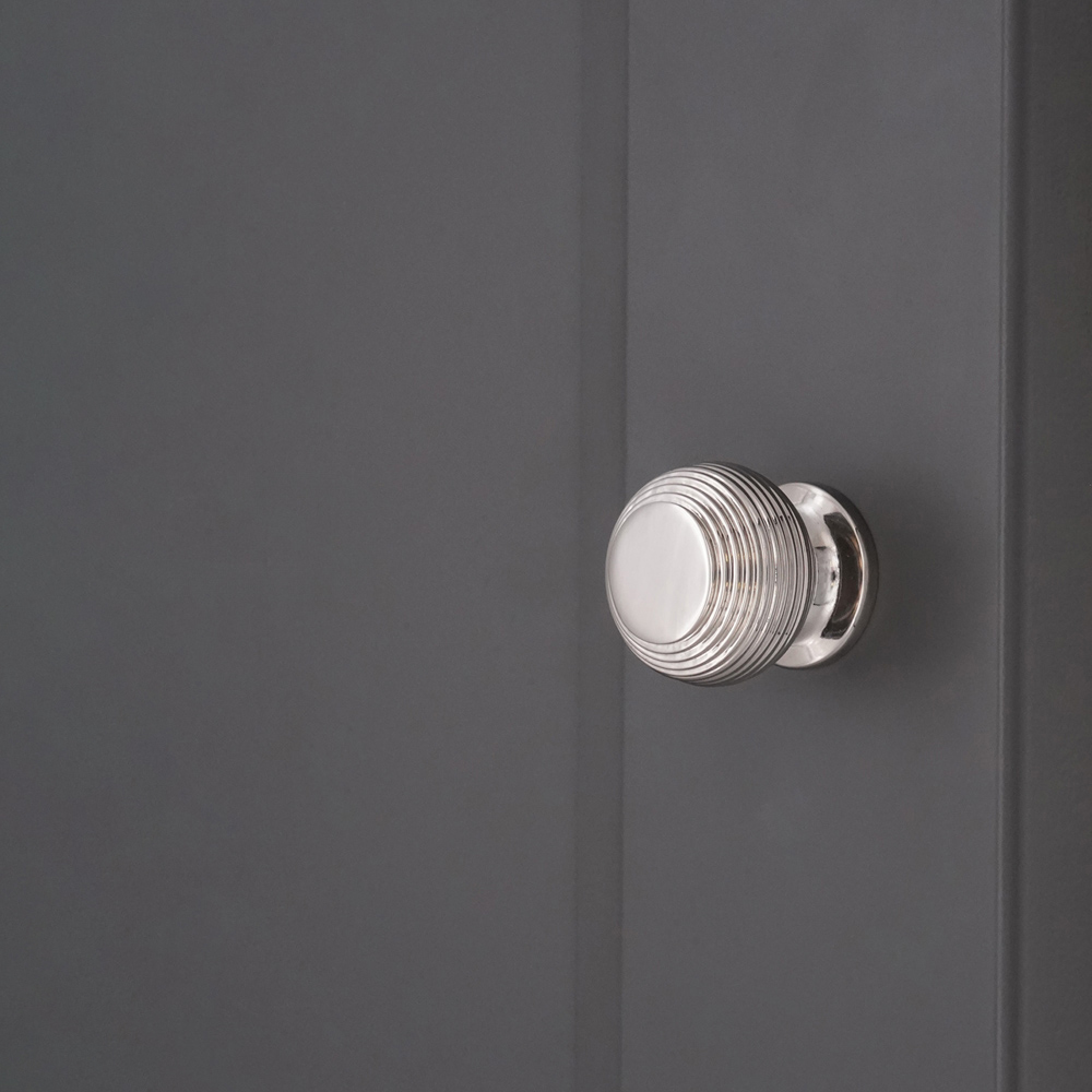 Spira Brass Beehive Polished Nickel Small 32mm Cupboard Knob Image 2