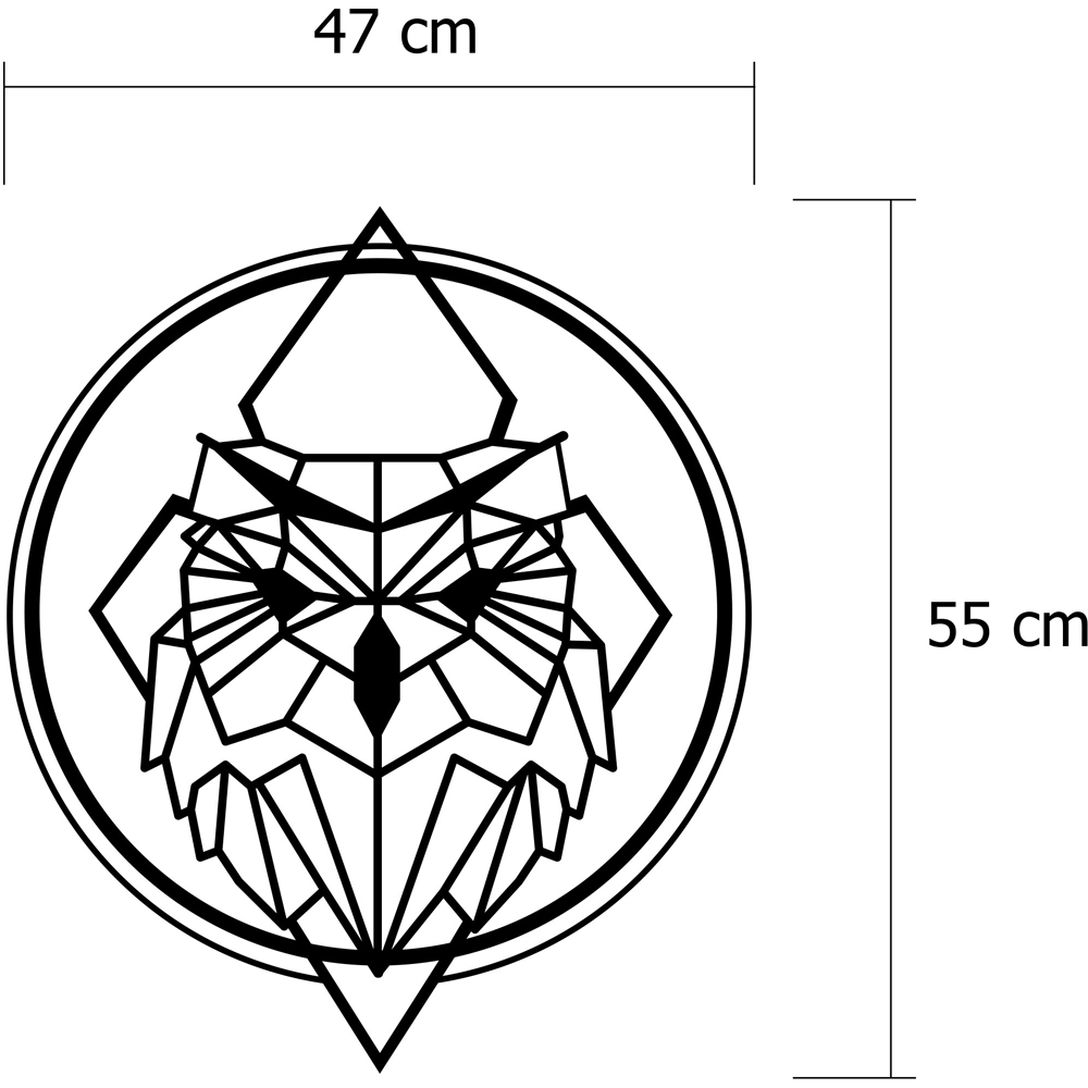 Decortie Black Minimalist Metal Modern Owl Wall Art Image 4