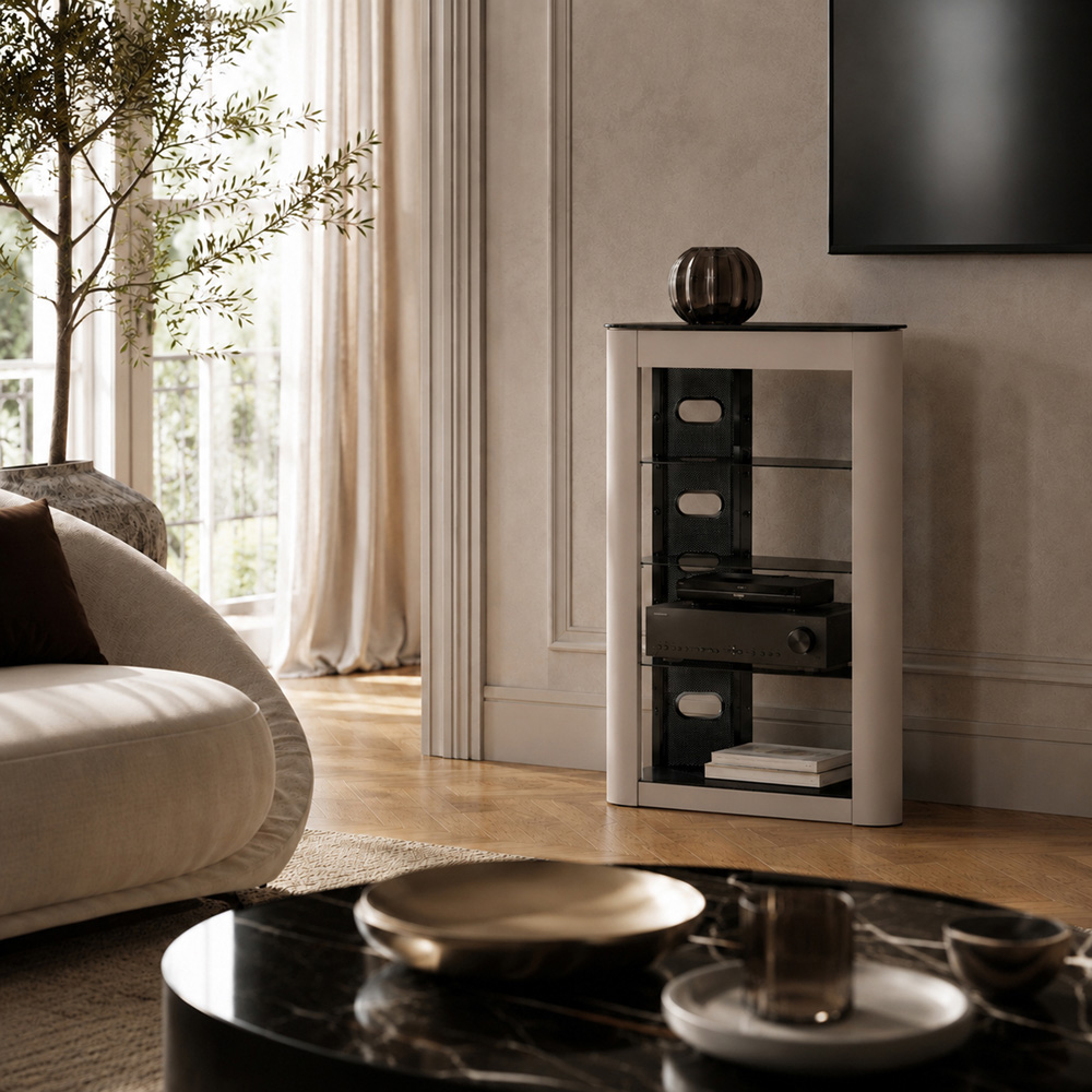 Centurion Zinnia 5-Tier Gloss Black Media Unit Image 5