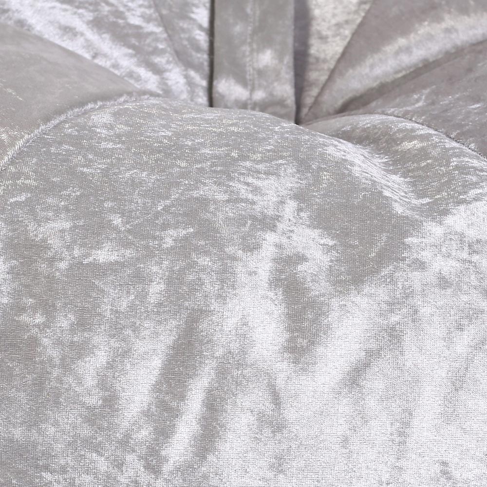 Kaikoo Silver Crushed Velvet Bean Bag Image 4