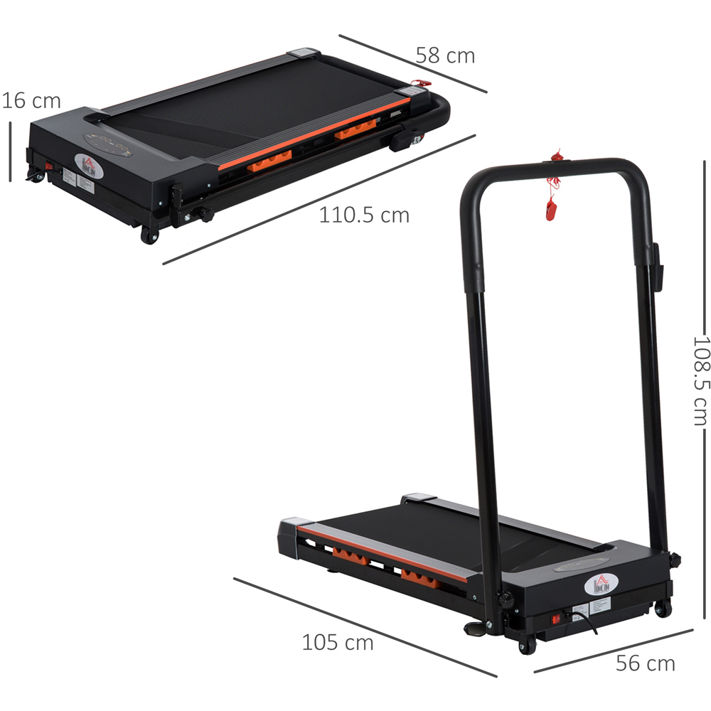 HOMCOM Black Electrical Foldable Motorised Walking Pad with LCD Monitor Image 7