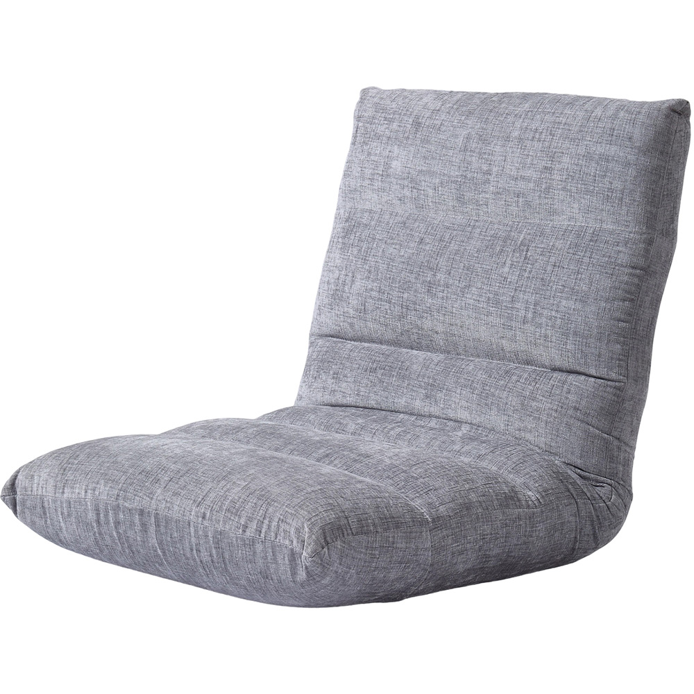 Living and Home Grey Chenille 14-Position Reclining Floor Chair Image 2