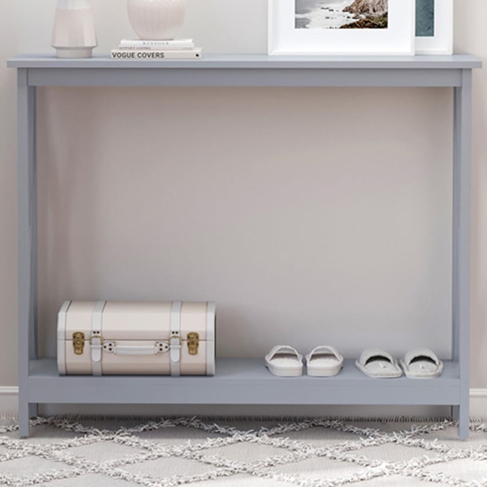 Portland 2 Tier Grey Console Table Image 1