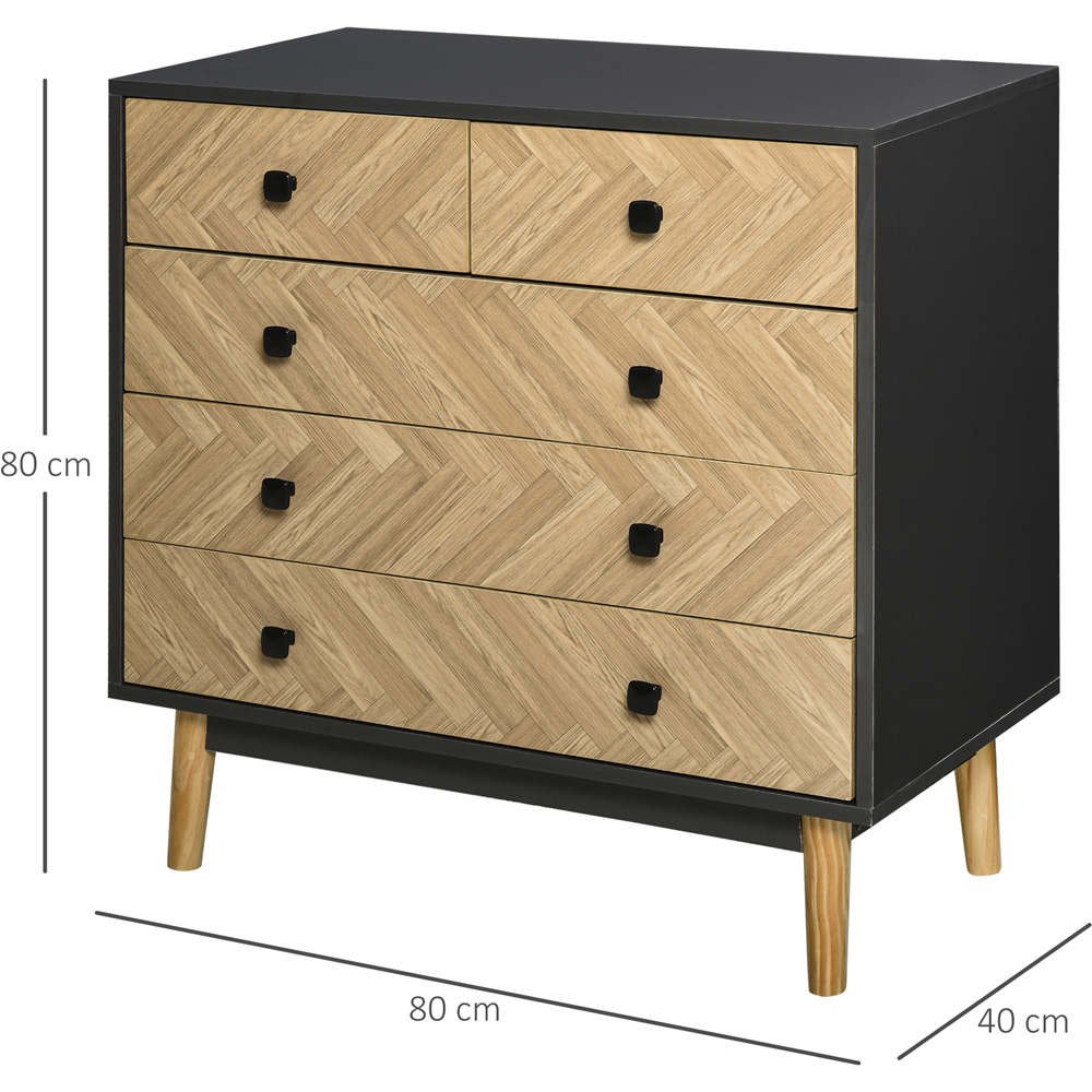 Portland 5 Drawer Multicolour Sideboard Image 7