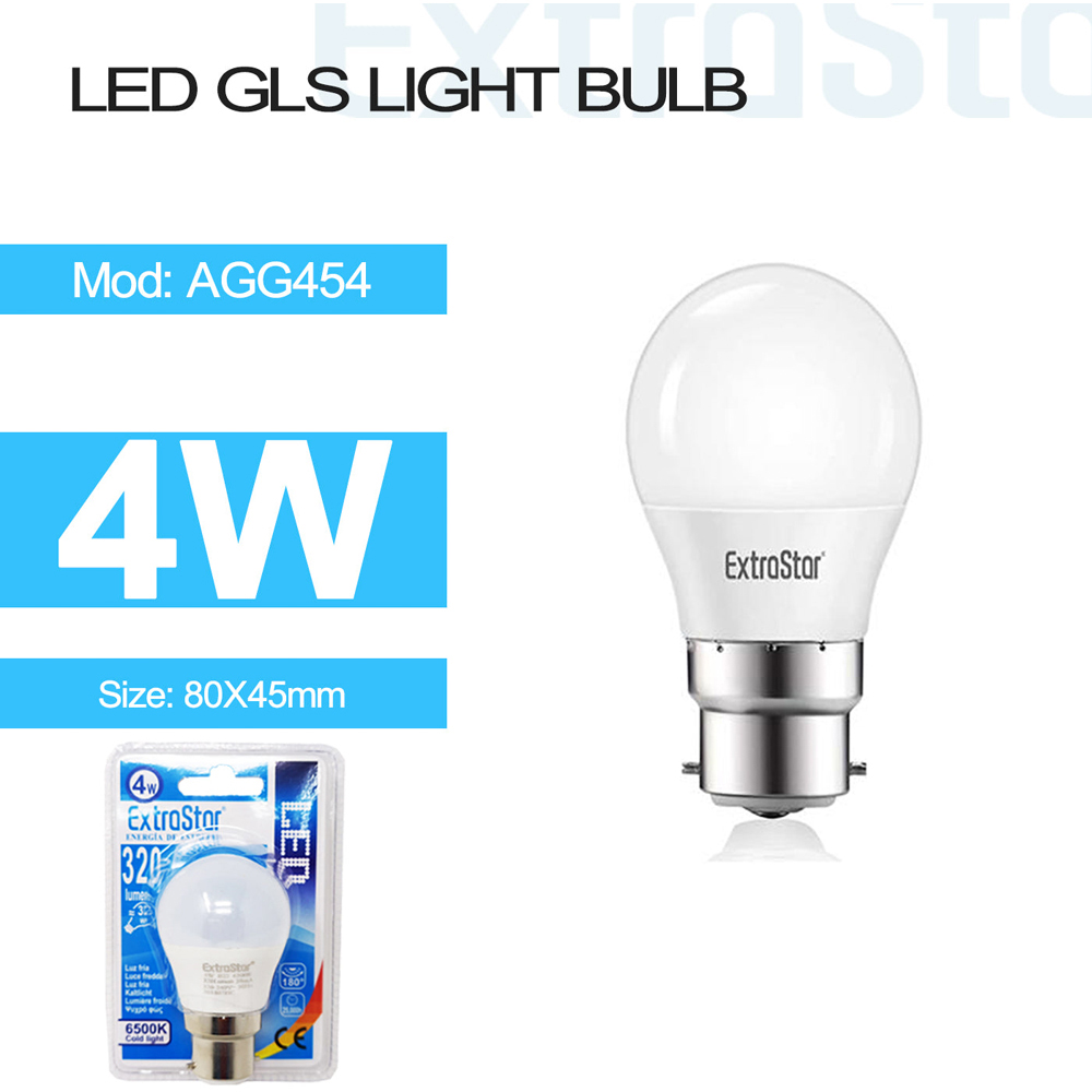ExtraStar 6 Pack B22 4W Daylight Ball LED Light Bulb Image 3