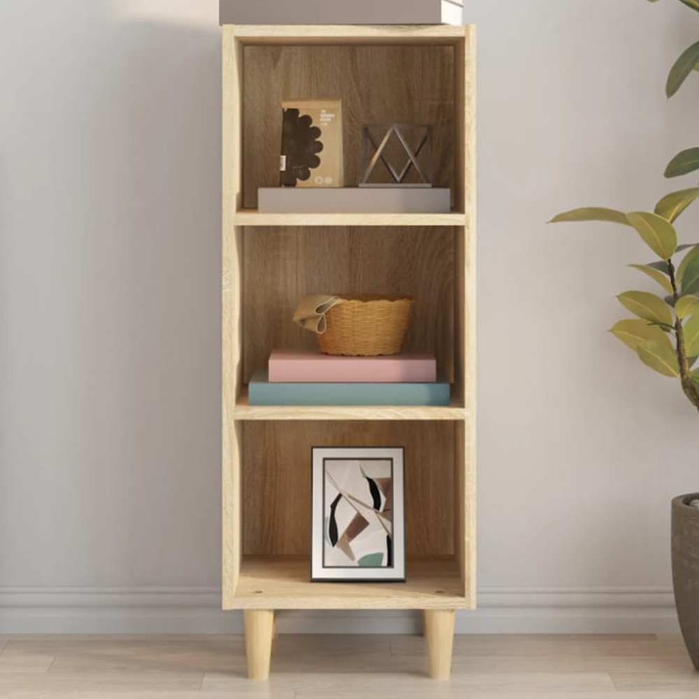 vidaXL 3 Shelf Sonoma Oak Sideboard Image 1