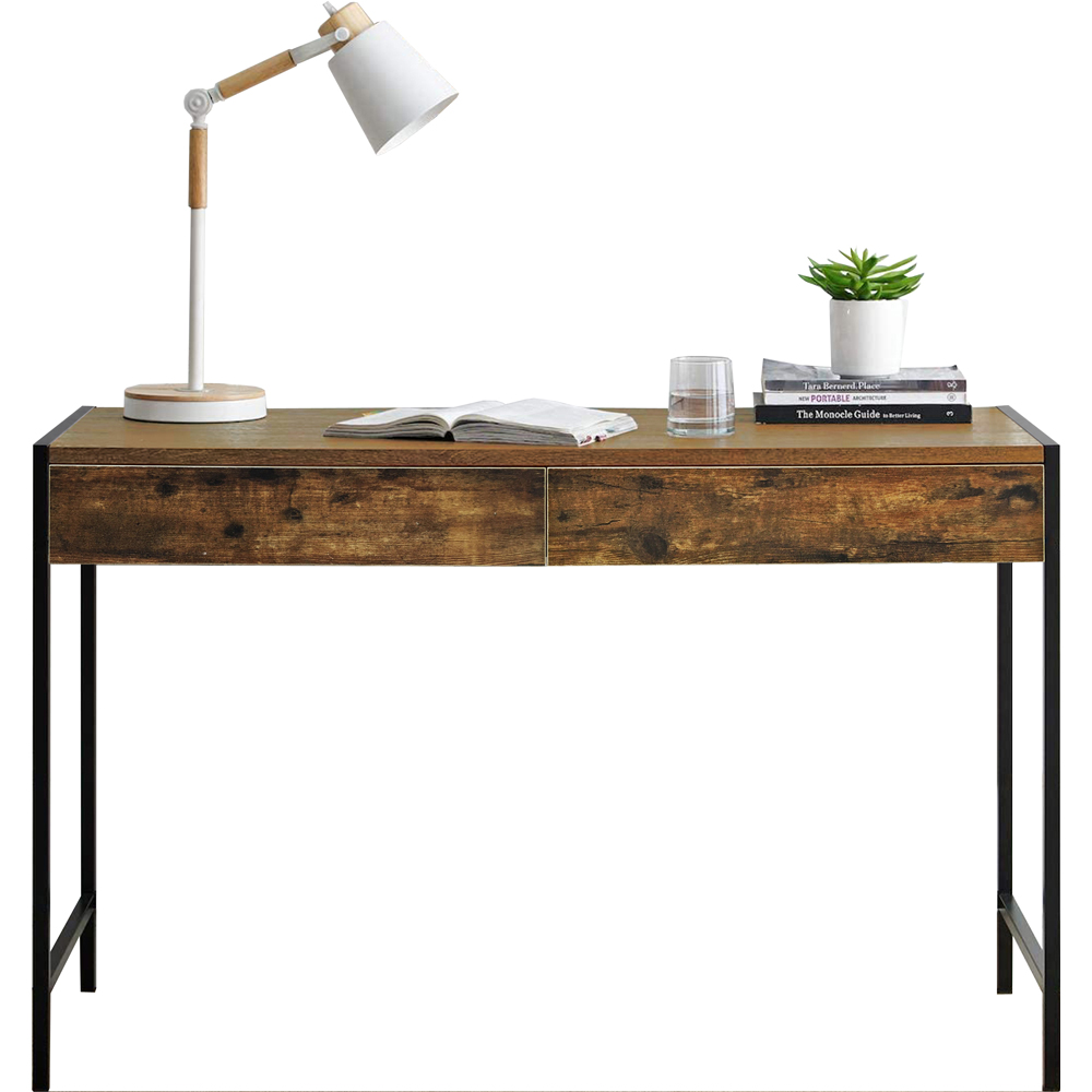 MDA Designs Orillia 2 Drawer Nutmeg Computer Desk Image 2