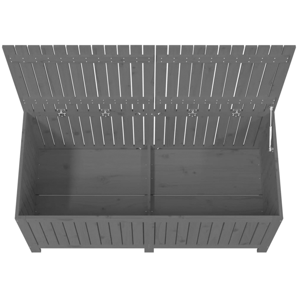 vidaXL 64 x 147 x 68cm Grey Pine Wood Garden Storage Box Image 7