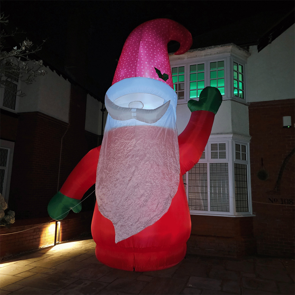 Samuel Alexander Gonk with Raised Arm Light Up Inflatable Christmas Decoration 20ft Image 4