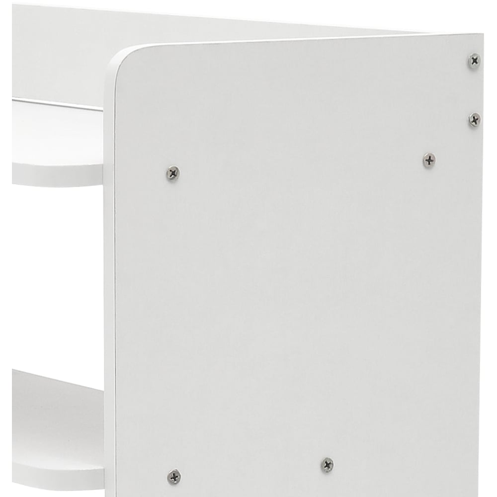 H&O Direct 7 Shelf White Shoe Rack with Raised Guardrail Image 5