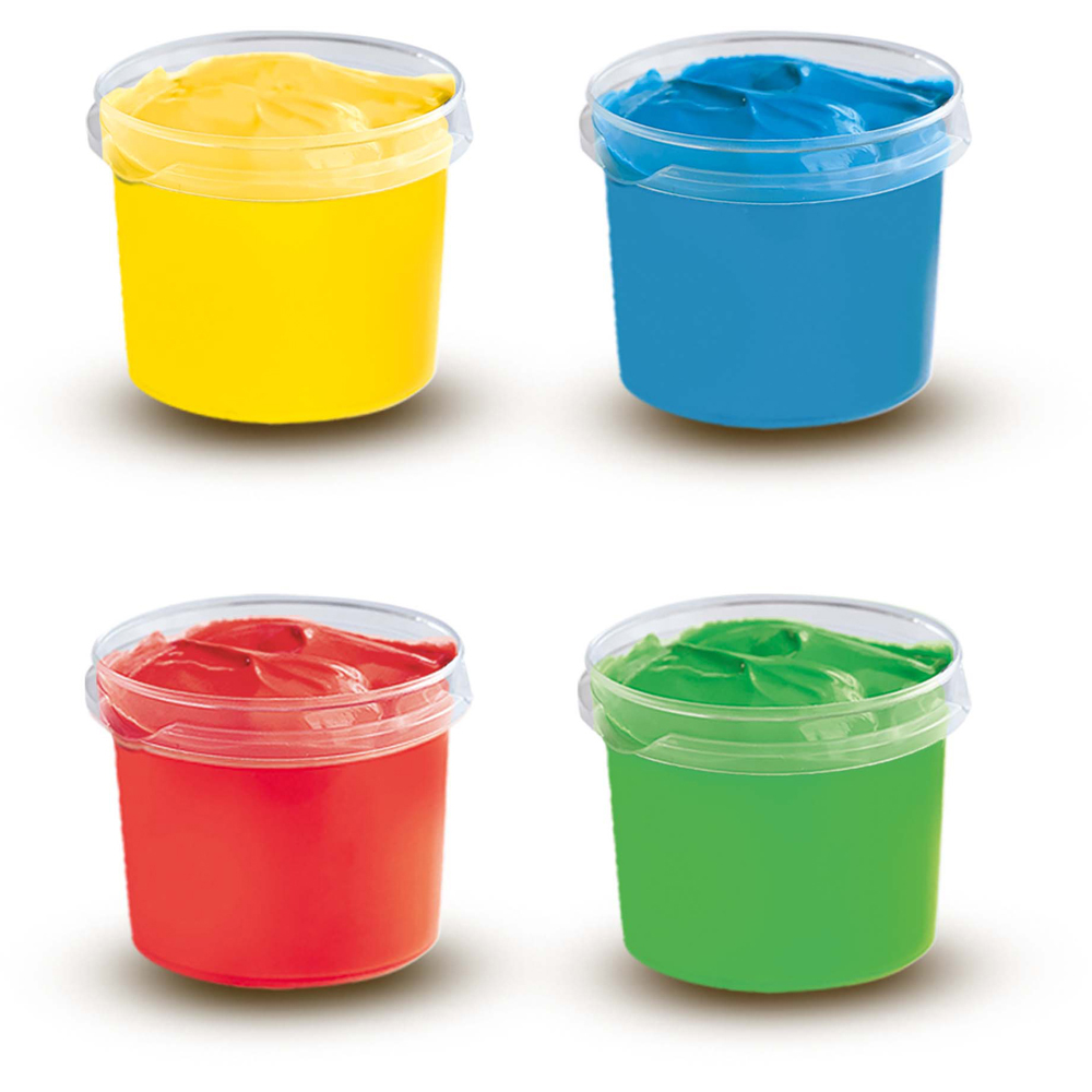 SES Creative Assorted Primary Colour Finger Paint 110ml 4 Pack Image 2