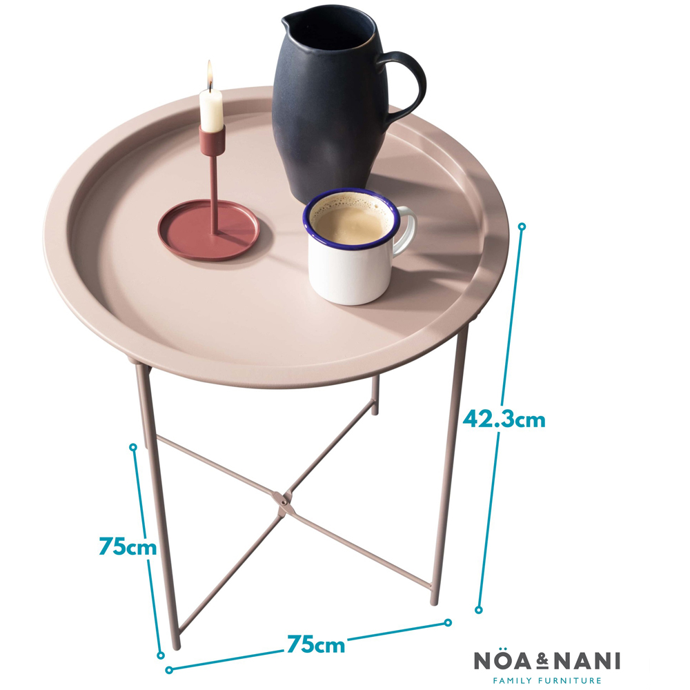 Noa and Nani Blush Pink Foldable Bistro Tray Table Image 6