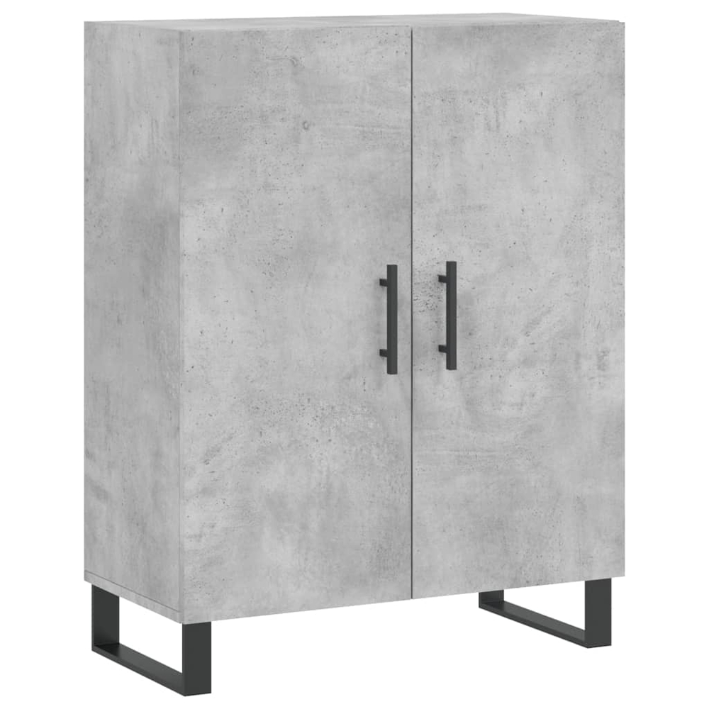 vidaXL 2 Door 3 Shelf Concrete Grey Highboard Image 7