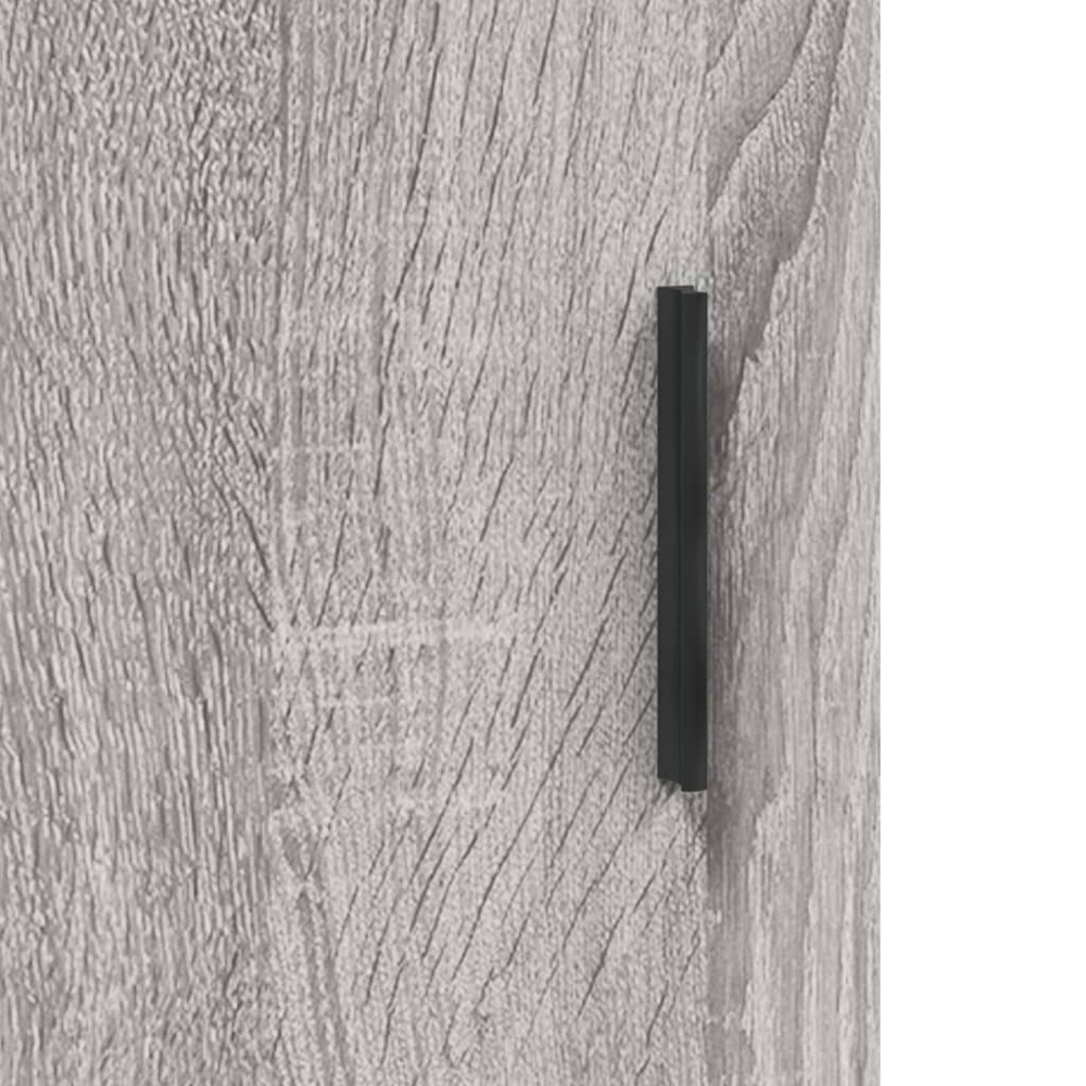 vidaXL 2 Glass Door 3 Drawer Grey Sonoma Highboard Image 9