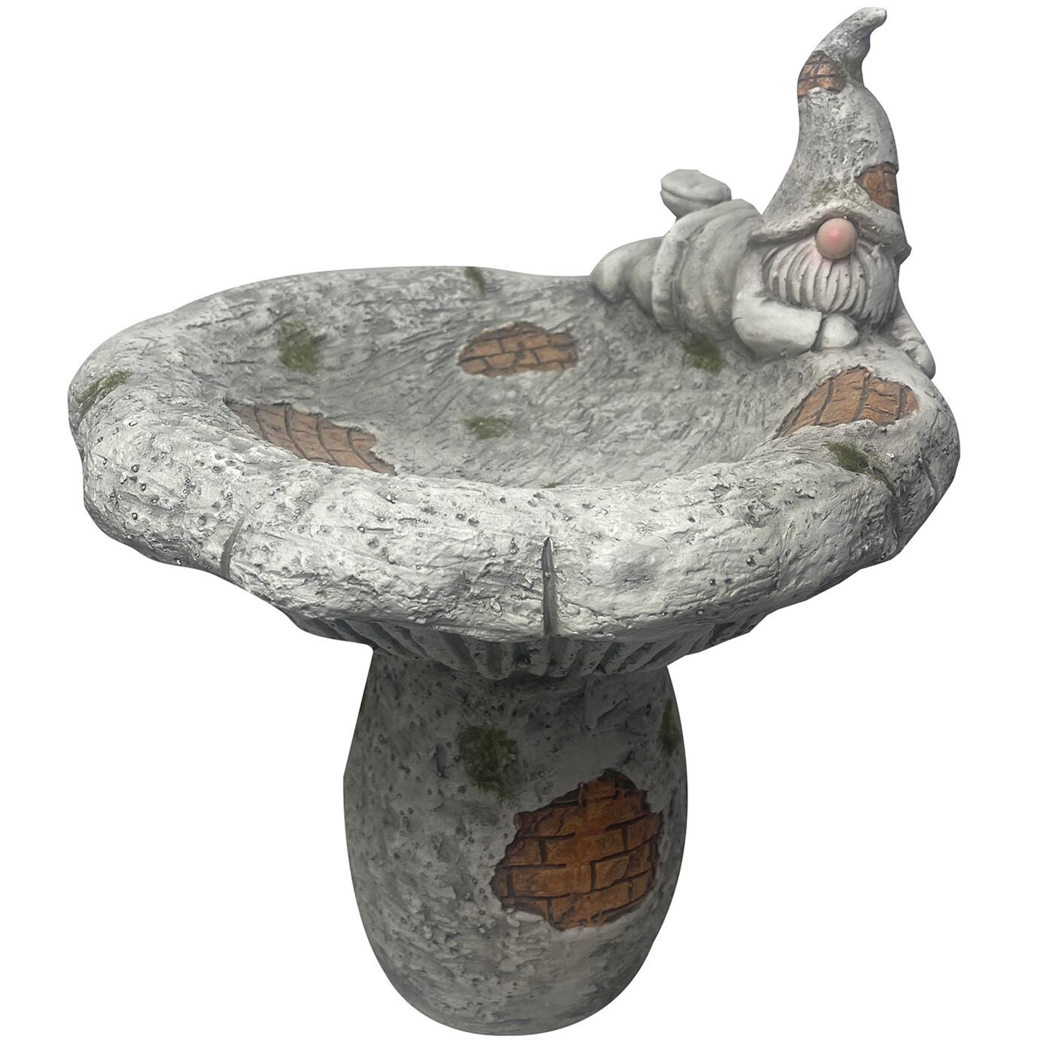 Stone Solar Gonk Bird Bath Image 1