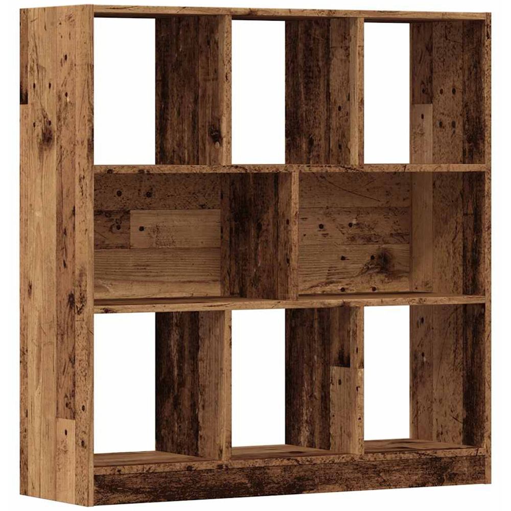 vidaXL 8 Shelf Old Wood Bookcase Image 2