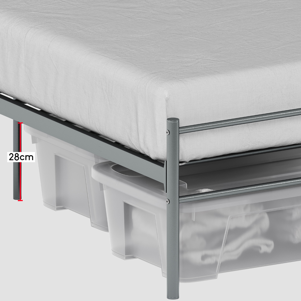 Vida Designs Dorset King Size Silver Bed Frame Image 4
