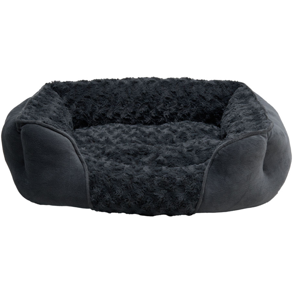H&O Direct Small Dark Grey Super Soft Washable Pet Bed Image 1