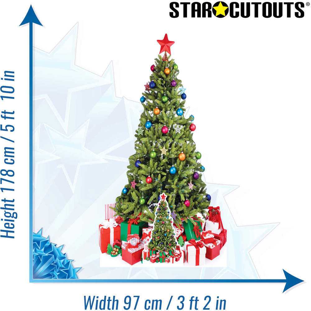 Star Cutouts Christmas Tree Cardboard Cutout 5.10ft Image 4