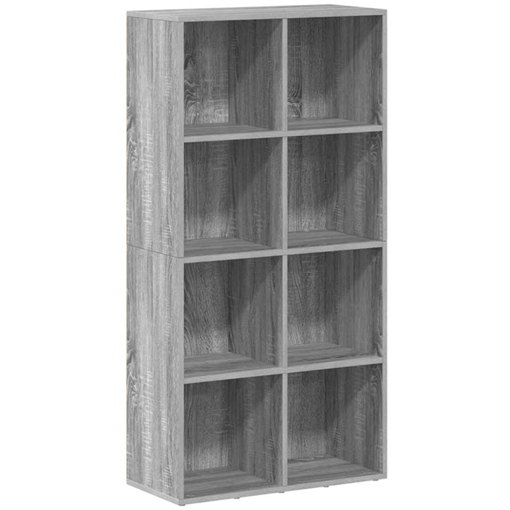 vidaXL 8 Shelf Grey Sonoma Bookcase Image 2