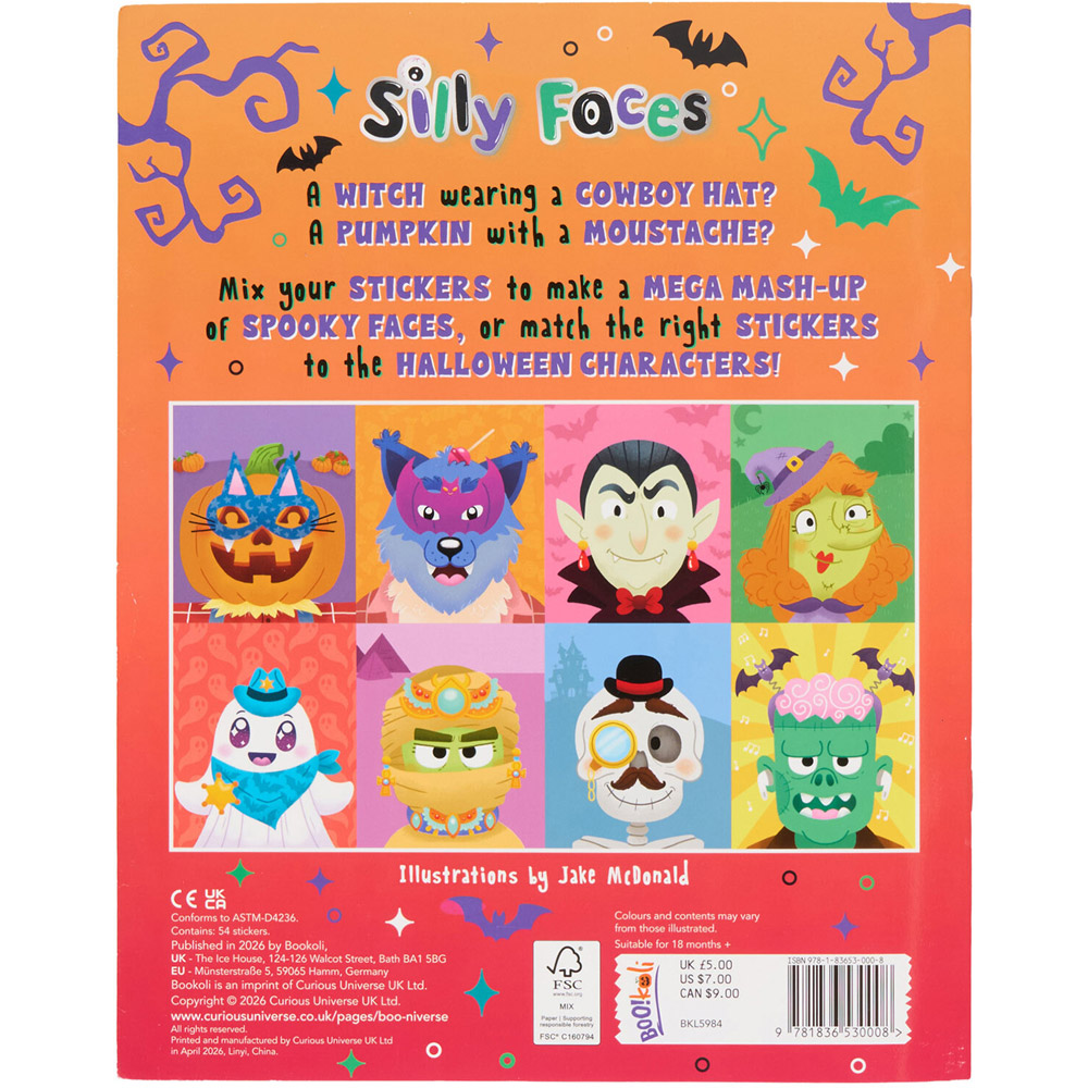 Spooky Silly Faces Book Image 3