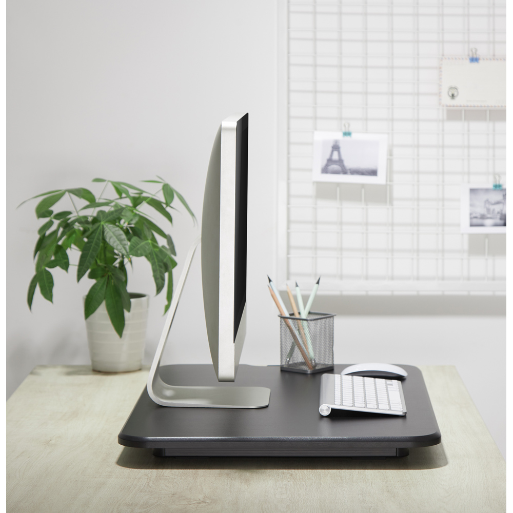 ProperAV Black Slim Sit or Stand Height Adjustable Desk Workstation Image 4