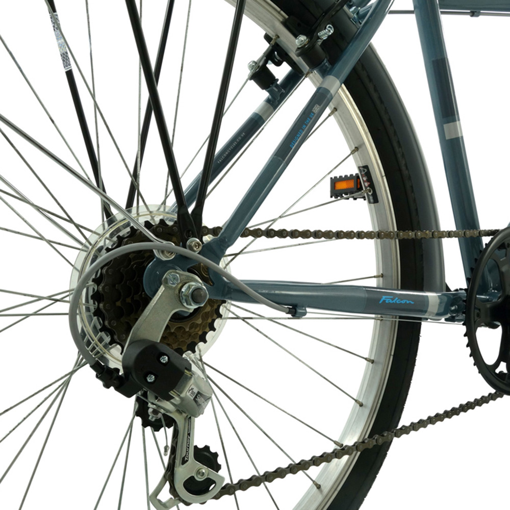 Falcon Explorer 26 inch Grey and Blue Hybrid Bike Image 3