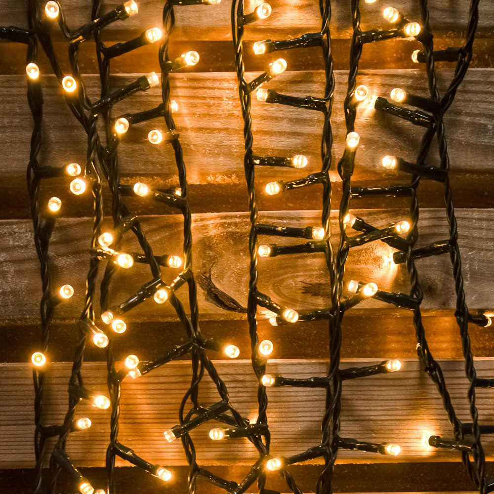 The Christmas Centre 480 Warm White LED Multifunction Green Cable String Light 46m Image 4
