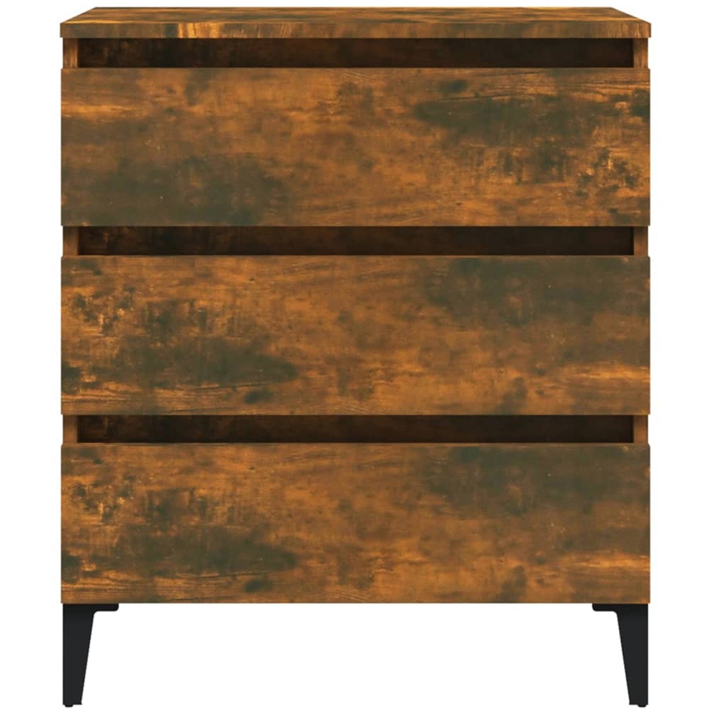vidaXL 3 Drawer Smoked Oak Sideboard Image 4