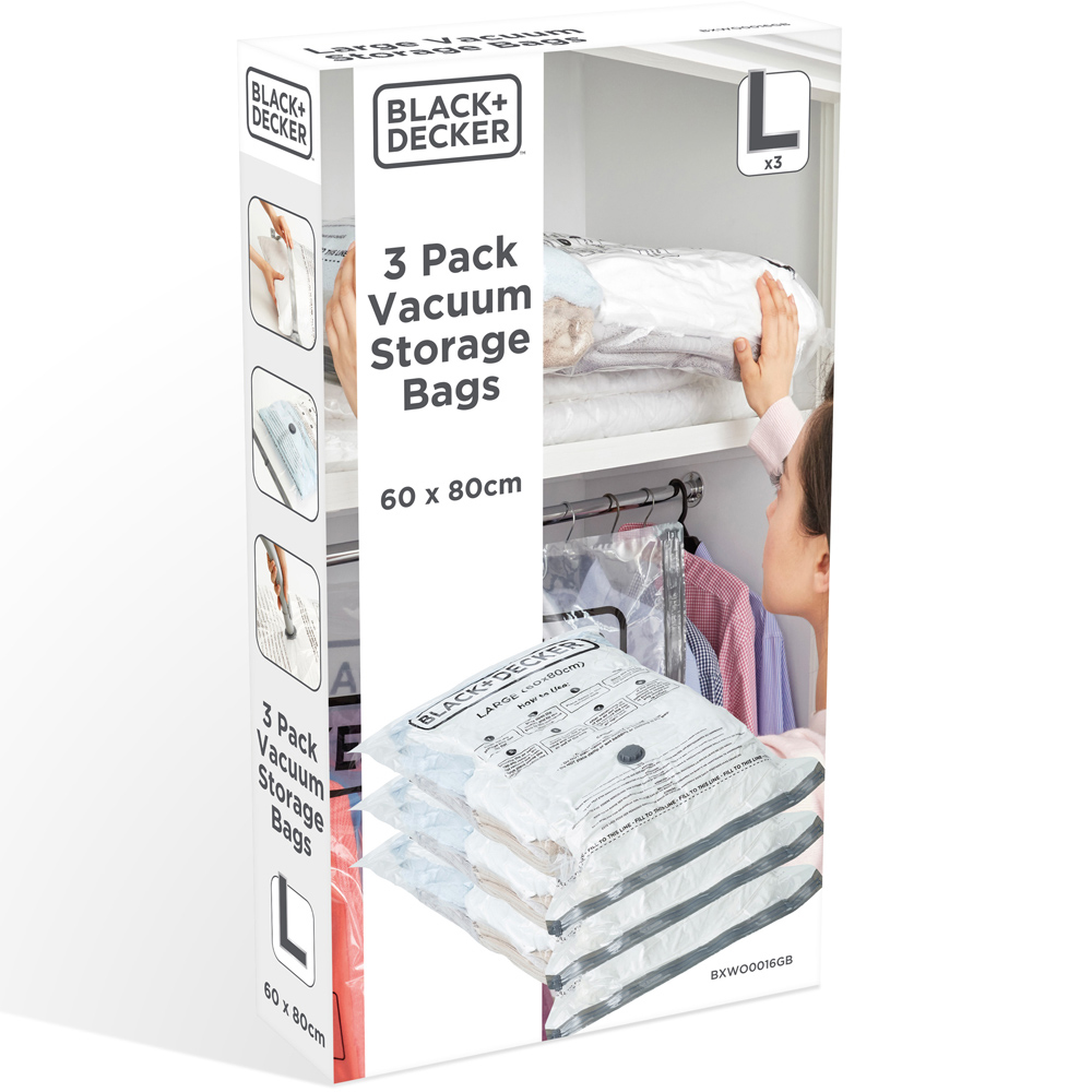 Black + Decker Large Vacuum Storage Bag 3 Pack Image 6