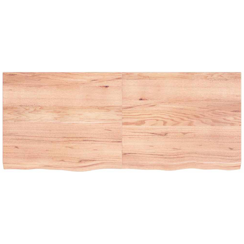 vidaXL 50 x 120cm Light Brown Oak Wood Wall Shelf Image 3