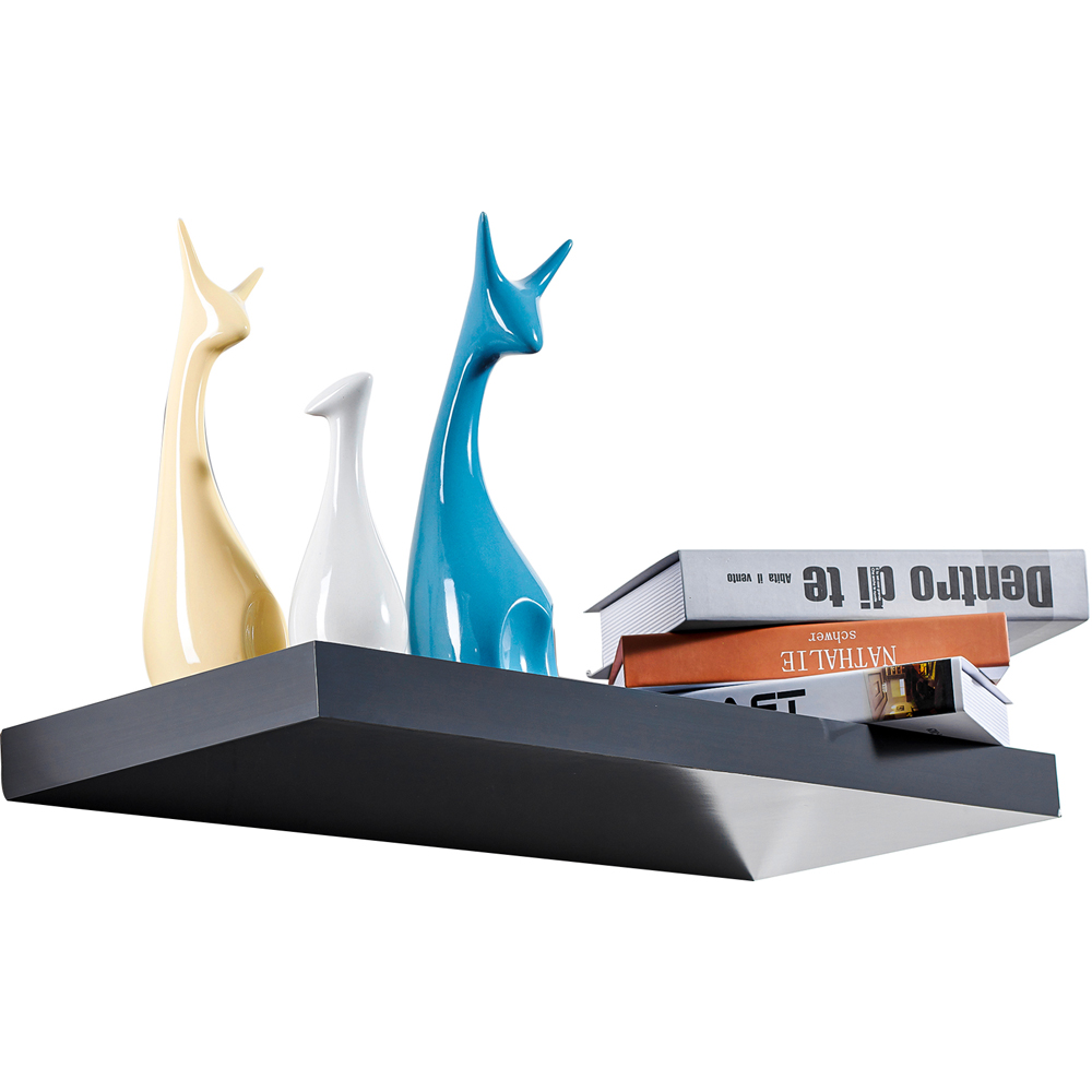 Innoteck 30cm High Gloss Grey Floating Shelf Image 2
