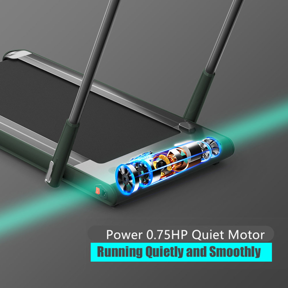 Costway Green Folding Treadmill with LED Display Bluetooth Speaker Image 3